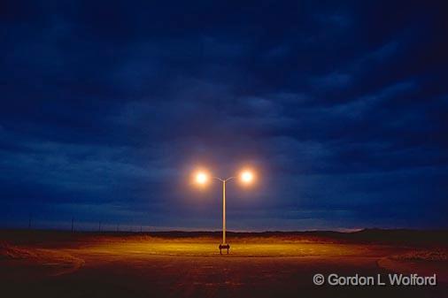 Lights At The Turnaround_42444.jpg - Photographed along the Gulf coast on Mustang Island near Corpus Christi, Texas, USA.